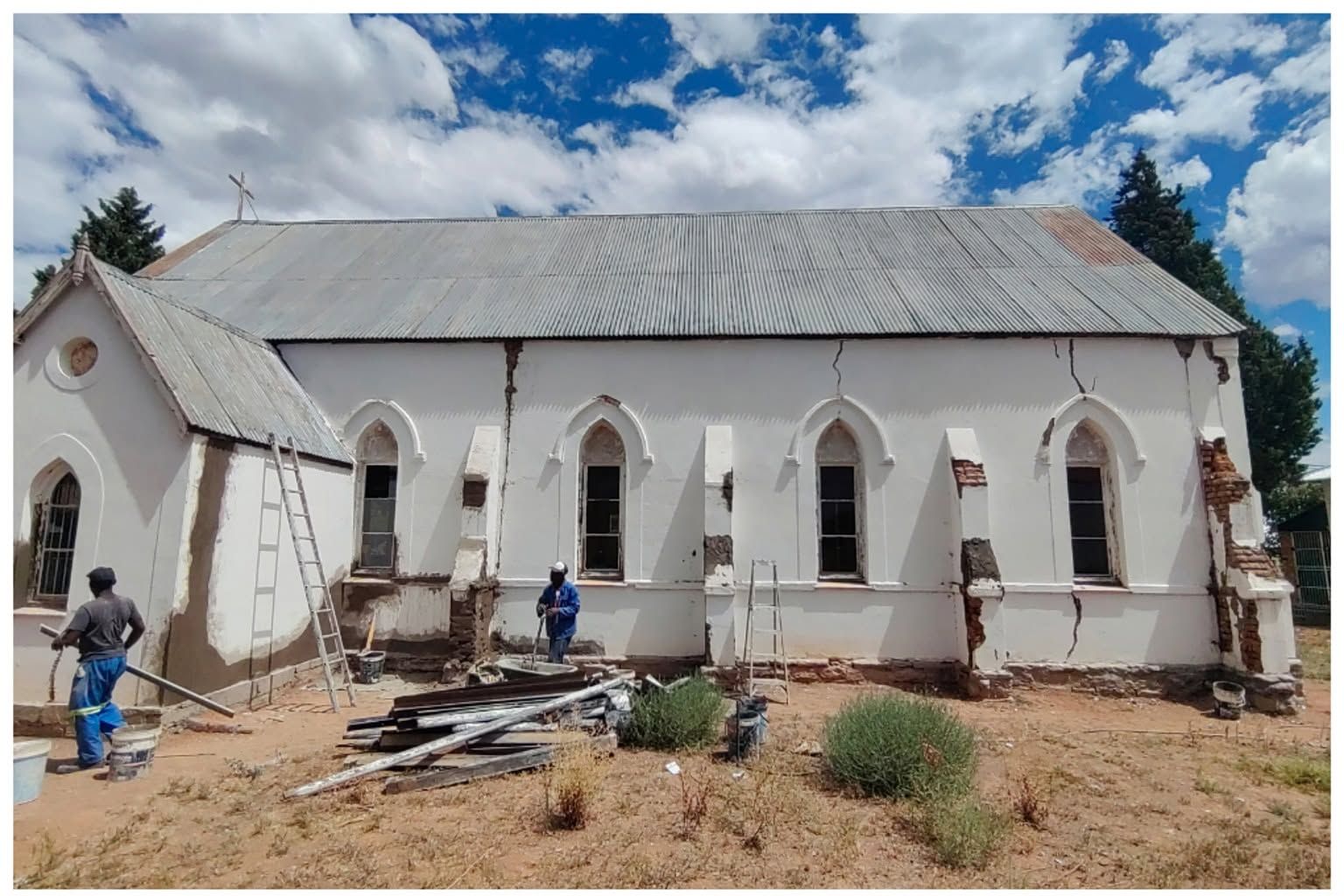 Church exterior before restoration