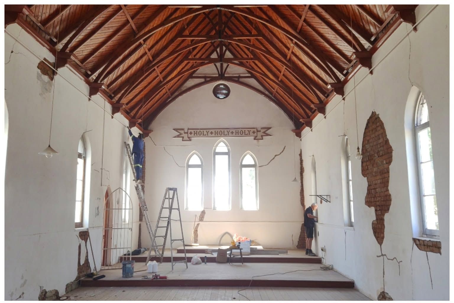 Church interior before restoration